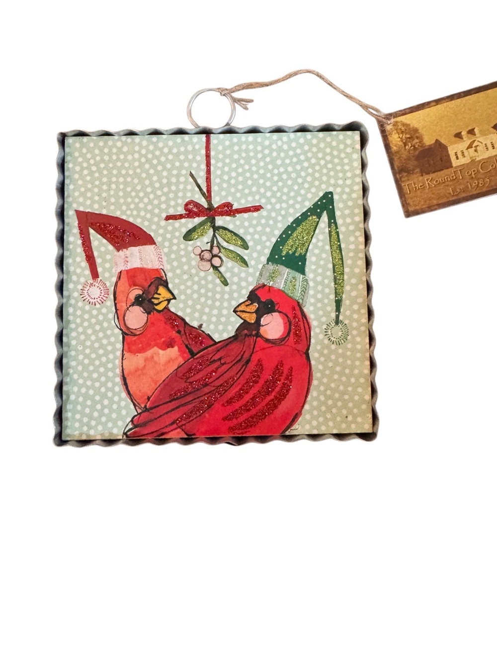 NWT The Round Top Collection Mini Gallery Christmas Cardinals Red